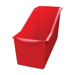 Deflecto 14.2 in. x 5.34 in. x 7.35 in. Antimicrobial Book Bin - Red