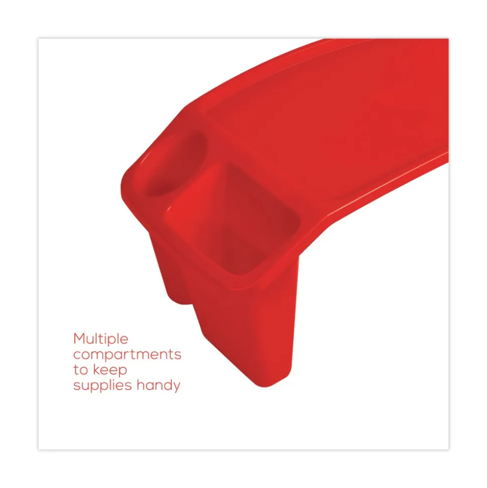 Deflecto 23.35 in. x 12 in. x 8.53 in. Antimicrobial Rectangular Lap Desk - Red