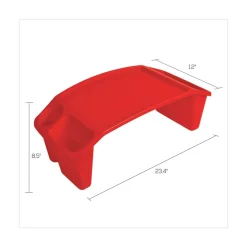 Deflecto 23.35 in. x 12 in. x 8.53 in. Antimicrobial Rectangular Lap Desk - Red