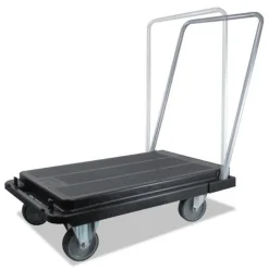 Deflecto 300 lb Capacity 21 x 32.5 x 37.5 Heavy-Duty Platform Cart - Black