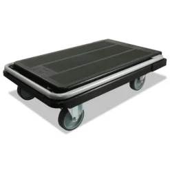 Deflecto 300 lb Capacity 21 x 32.5 x 37.5 Heavy-Duty Platform Cart - Black