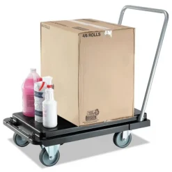 Deflecto 300 lb Capacity 21 x 32.5 x 37.5 Heavy-Duty Platform Cart - Black