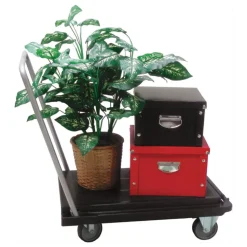 Deflecto 300 lb Capacity 21 x 32.5 x 37.5 Heavy-Duty Platform Cart - Black