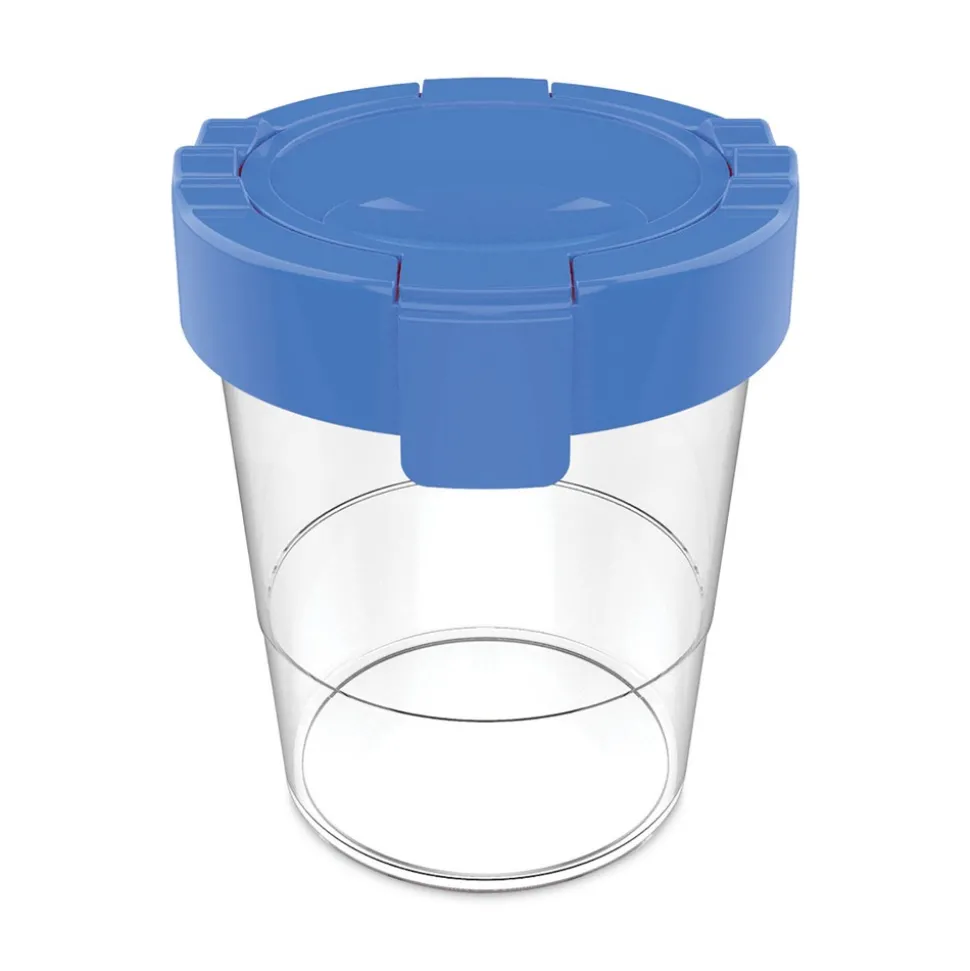 Deflecto 3.46 w x 3.93 h Antimicrobial No Spill Paint Cup - Blue