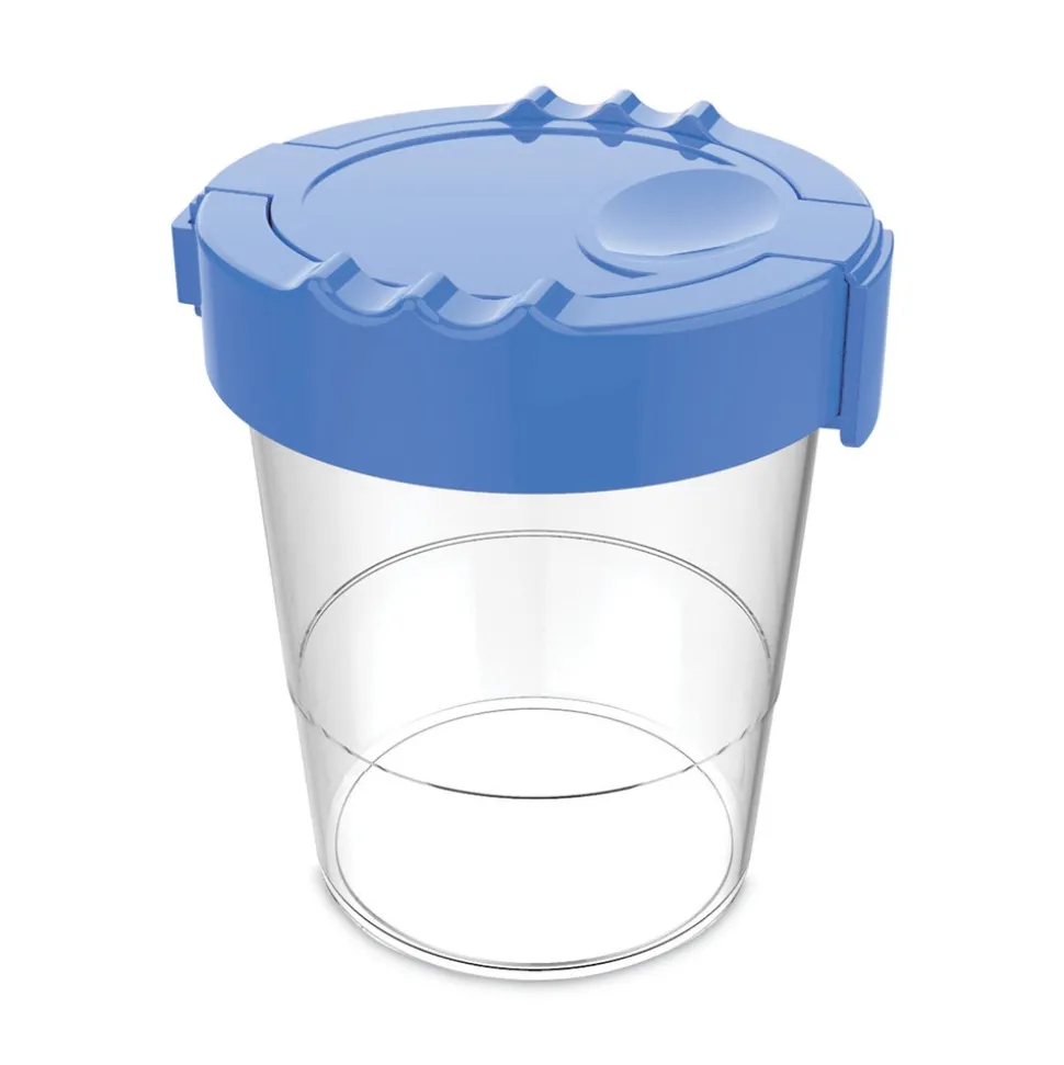 Deflecto 3.46 w x 3.93 h Antimicrobial No Spill Paint Cup - Blue