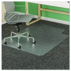 Deflecto 36 x 48 SuperMat Frequent Use Lipped Roll Chair Mat for Med Pile Carpet - Clear