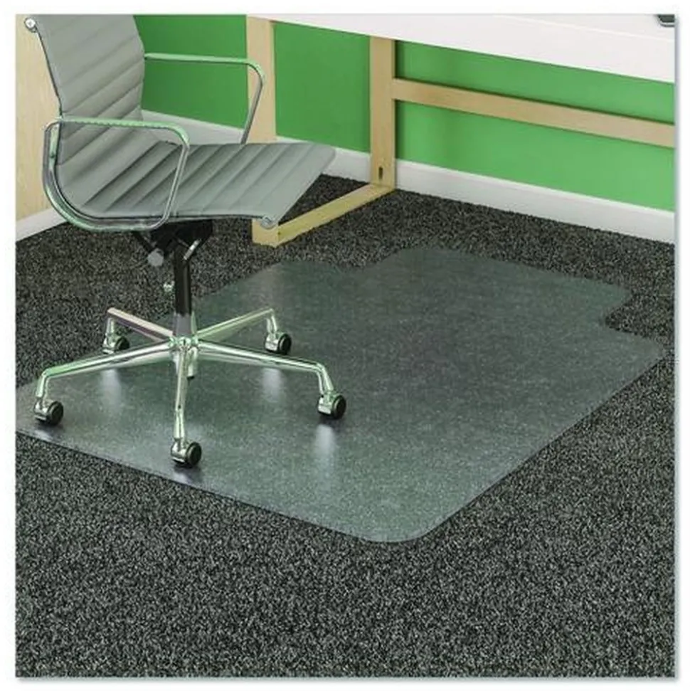 Deflecto 36 x 48 SuperMat Frequent Use Lipped Roll Chair Mat for Med Pile Carpet - Clear
