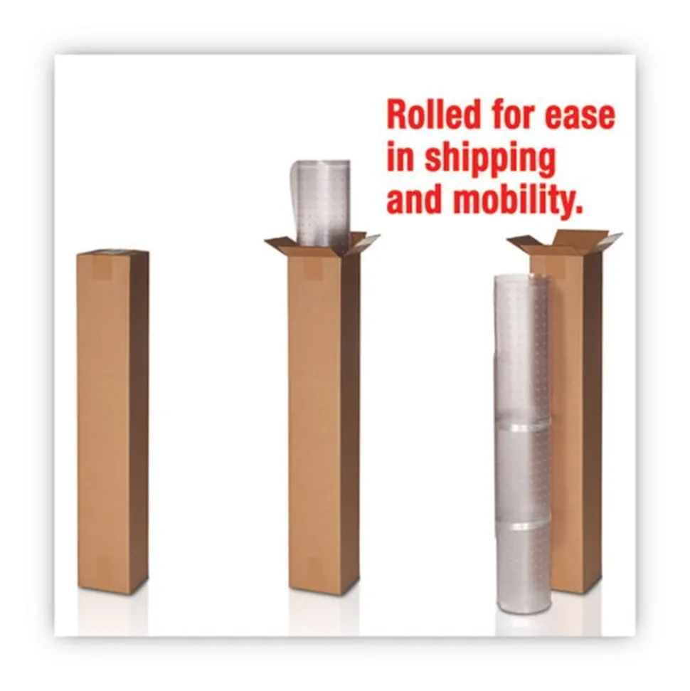 Deflecto 36 x 48 SuperMat Frequent Use Lipped Roll Chair Mat for Med Pile Carpet - Clear