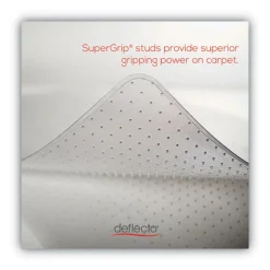 Deflecto 36 x 48 SuperMat Frequent Use Lipped Roll Chair Mat for Med Pile Carpet - Clear