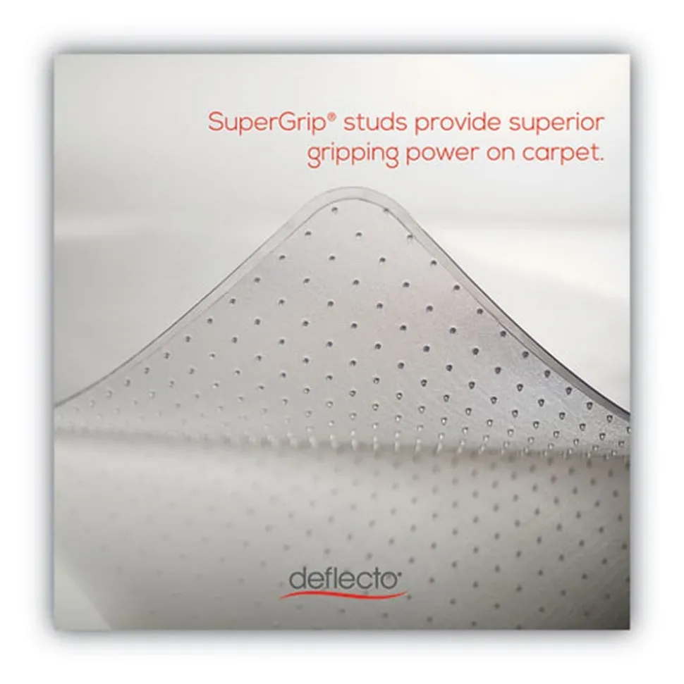 Deflecto 36 x 48 SuperMat Frequent Use Lipped Roll Chair Mat for Med Pile Carpet - Clear