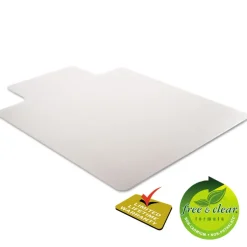 Deflecto 36 x 48 SuperMat Frequent Use Flat Lipped Chair Mat for Med Pile Carpet - Clear