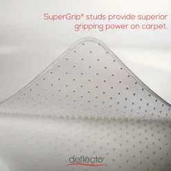 Deflecto 36 x 48 SuperMat Frequent Use Flat Lipped Chair Mat for Med Pile Carpet - Clear