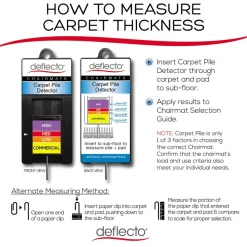 Deflecto 36 x 48 SuperMat Frequent Use Flat Lipped Chair Mat for Med Pile Carpet - Clear