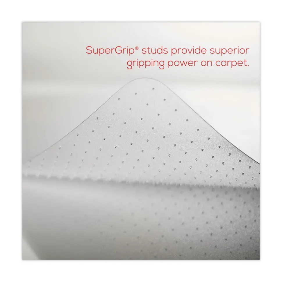Deflecto 36 x 48 SuperMat Frequent Use Rectangular Chair Mat for Medium Pile Carpet - Clear