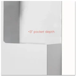 Deflecto 13.75 x 3.63 x 13.94 Plastic Suggestion Box Literature Holder with Locking Top - White