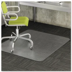 Deflecto DuraMat Moderate Use Low Pile Carpet Flat Rectangle 46 in. x 60 in. Chair Mat - Clear