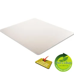 Deflecto DuraMat Moderate Use Low Pile Carpet Flat Rectangle 46 in. x 60 in. Chair Mat - Clear