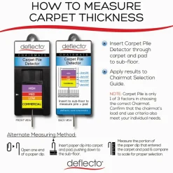 Deflecto DuraMat Moderate Use Low Pile Carpet Flat Rectangle 46 in. x 60 in. Chair Mat - Clear