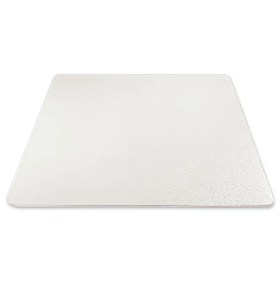 Deflecto Medium Pile Carpet Rectangular 60 in. x 46 in. Antimicrobial Chair Mat - Clear