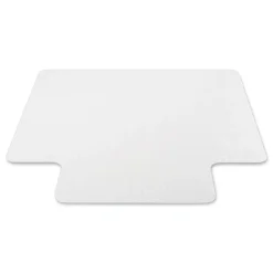Deflecto Medium Pile Carpet Lipped 48 in. x 36 in. Antimicrobial Chair Mat - Clear (1/Carton)