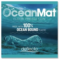 Deflecto OceanMat 46 in. x 60 in. Hard Floor Chair Mat - Clear