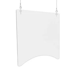 Deflecto PBCHA2424 23.75 in. x 23.75 in. Acrylic Hanging Barrier - Clear (2/Carton)