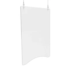 Deflecto PBCHA2436 23.75 in. x 35.75 in. Acrylic Hanging Barrier - Clear (2/Carton)