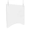 Deflecto PBCHPC2424 23.75 in. x 23.75 in. Polycarbonate Hanging Barrier - Clear (2/Carton)