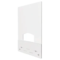Deflecto PBCMA3138P 31.5 in. x 38 in. Acrylic Mounting Safety Barrier with Pass Thru - Clear (2/Carton)
