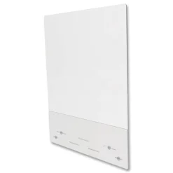 Deflecto PBCMPC3138FB 31.5 in. x 38 in. Polycarbonate Mounting Safety Barrier with Full Shield and Brace - Clear (2/Carton)