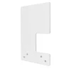 Deflecto PBCMPC2331S 23.75 in. x 31.75 in. Polycarbonate Mounting Safety Barrier with Side Pass Thru - Clear (2/Carton)