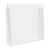 Deflecto PBCTPC2724F 27 in. x 6 in. x 23.75 in. Polycarbonate Counter Top Barrier with Full Shield - Clear (2/Carton)