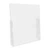 Deflecto PBCTPC3136F 31.75 in. x 6 in. x 36 in. Polycarbonate Counter Top Barrier with Full Shield - Clear (2/Carton)