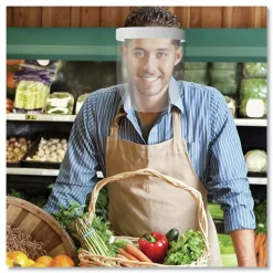 Deflecto PFMD100F 13 in. x 10 in. Disposable Face Shield - Clear (100/Carton)