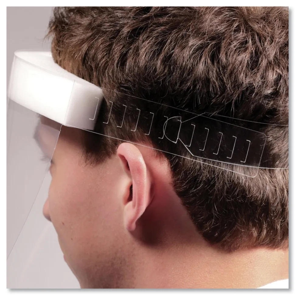 Deflecto PFMD100F 13 in. x 10 in. Disposable Face Shield - Clear (100/Carton)