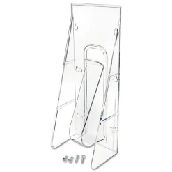 Deflecto Stand-Tall Wall-Mount 4.56 in. x 3.25 in. x 11.88 in. Leaflet Literature Rack - Clear