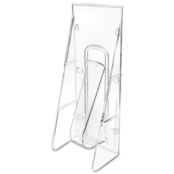 Deflecto Stand-Tall Wall-Mount 4.56 in. x 3.25 in. x 11.88 in. Leaflet Literature Rack - Clear