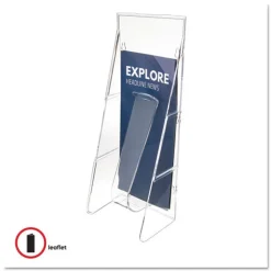 Deflecto Stand-Tall Wall-Mount 4.56 in. x 3.25 in. x 11.88 in. Leaflet Literature Rack - Clear