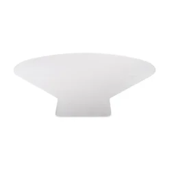 Deflecto SuperMat Frequent Use Medium Pile Carpet L-Shape 60 in. x 66 in. Chair Mat - Clear