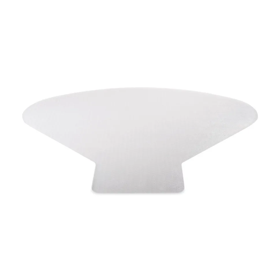 Deflecto SuperMat Frequent Use Medium Pile Carpet L-Shape 60 in. x 66 in. Chair Mat - Clear