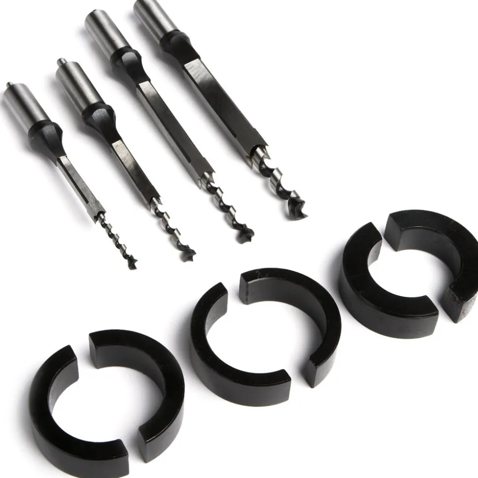 Delta Mortising Attachment with Four Chisel and Bit Sets