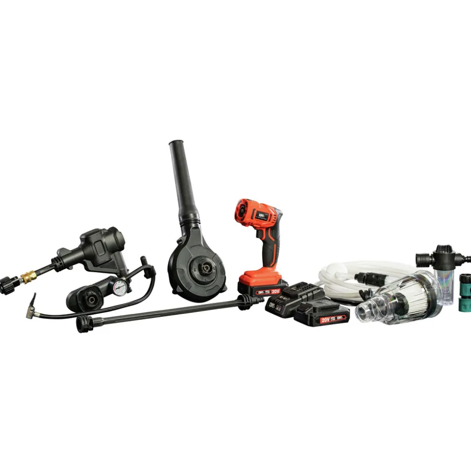 Detail K2 20V Lithium-Ion Quick-Charge Cordless 4-in-1 Tool Kit