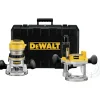 Dewalt 2-1/4 HP EVS Fixed Base and Plunge Router Combo Kit with Hard Case
