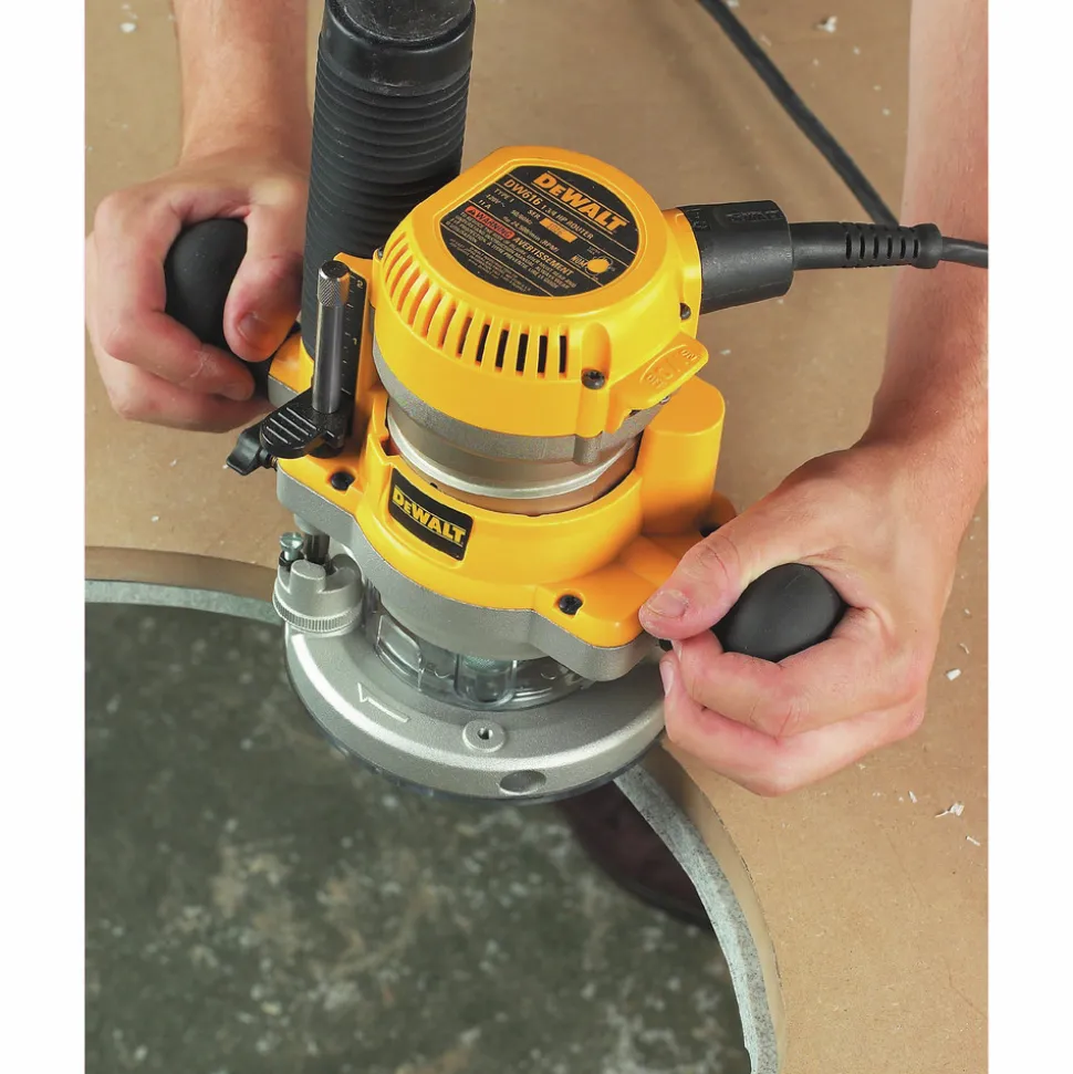 Dewalt 2-1/4 HP EVS Fixed Base and Plunge Router Combo Kit with Hard Case