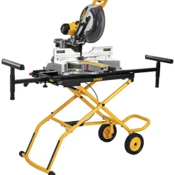 Dewalt 25 in. x 60 in. x 32.5 in. Heavy-Duty Rolling Miter Saw Stand - Yellow/Black