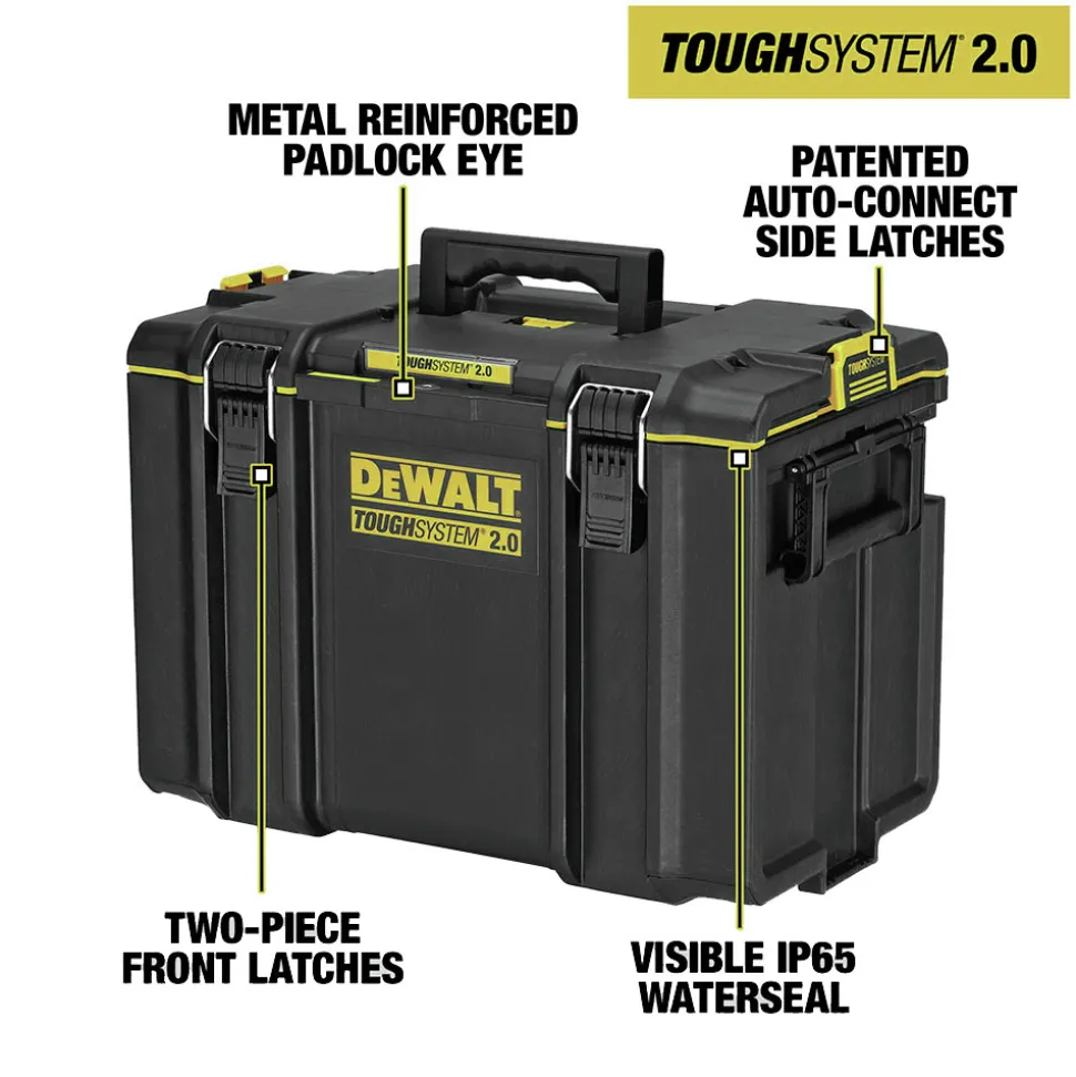 Dewalt 21-3/4 in. x 14-3/4 in. x 16-1/4 in. ToughSystem 2.0 Tool Box - X-Large, Black