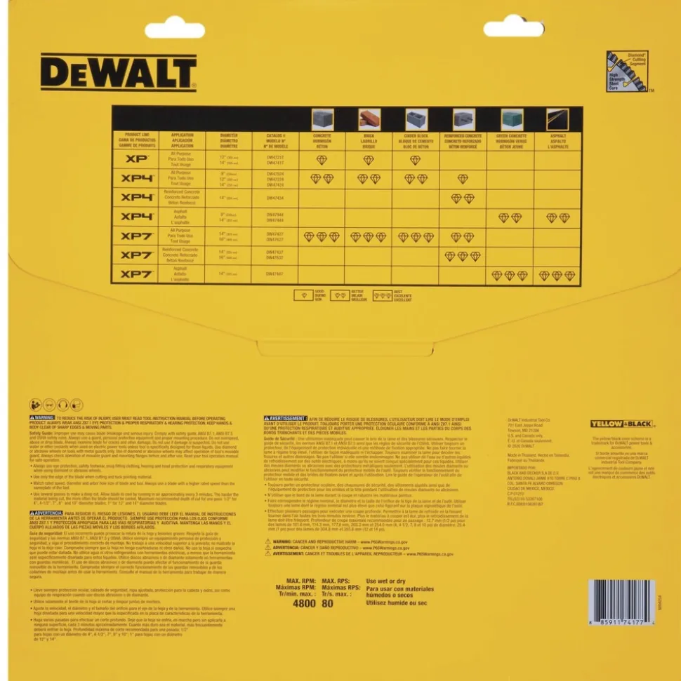 Dewalt 16 in. XP7 All-Purpose Segmented Diamond Blade