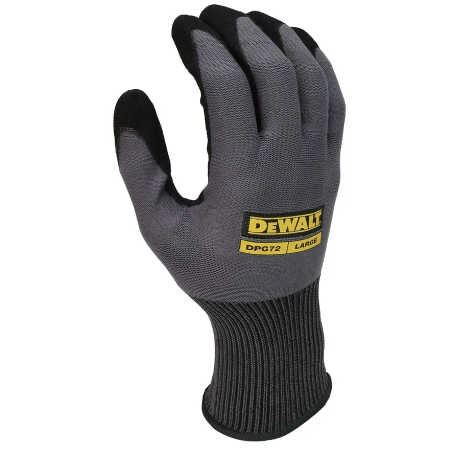 Dewalt (12/Box) Flexible Durable Grip Work Gloves - Large, Tagged