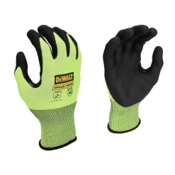 Dewalt (12/Box) Hi-Vis HPPE Cut Touchscreen Gloves - Medium, Tagged