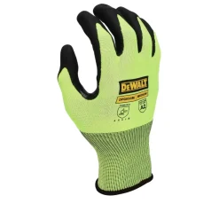 Dewalt (12/Box) Hi-Vis HPPE Cut Touchscreen Gloves - Medium, Tagged